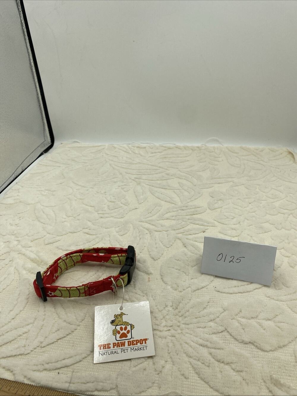 XSmall Puppy Collar Christmas Tree With Star Design Red And Green 10”